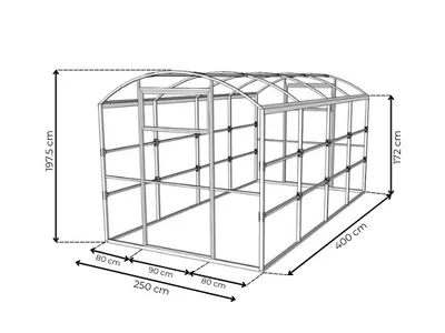 Szklarnia z poliwęglanu ETL "Gera 2.5"